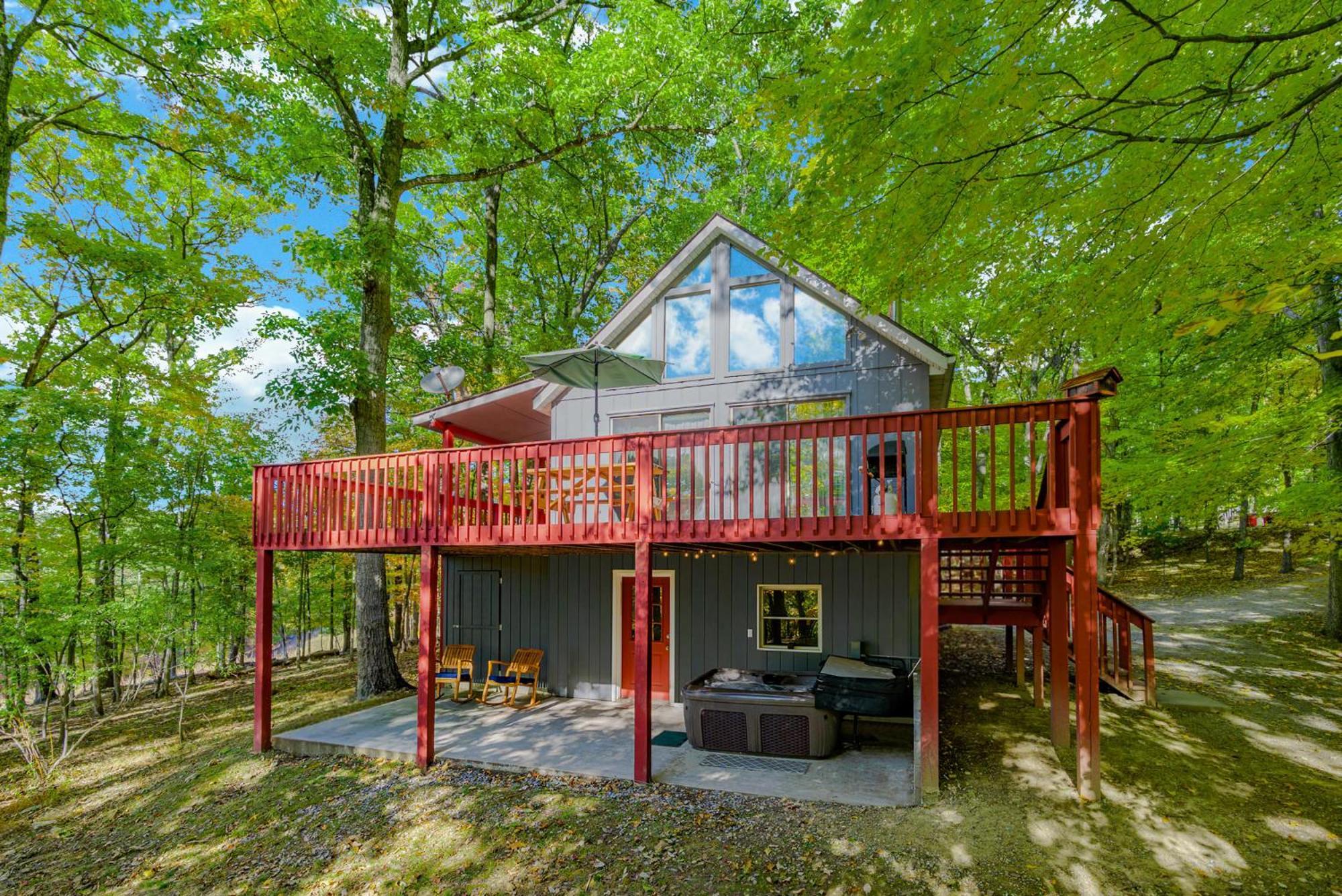Hot Tub, Large Deck, Wifi, Fire Pit At Chalet Cabin Morton Grove Экстерьер фото