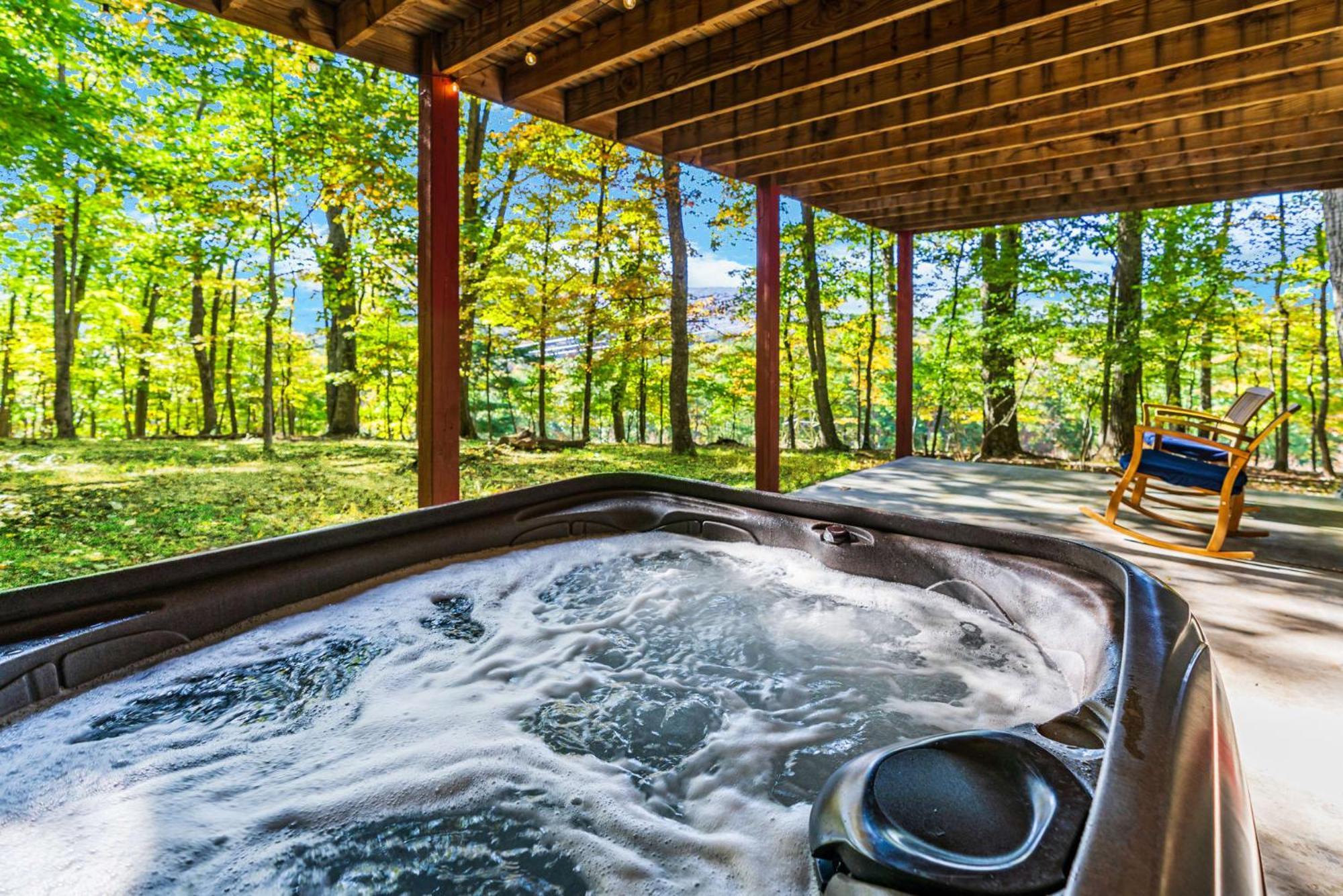 Hot Tub, Large Deck, Wifi, Fire Pit At Chalet Cabin Morton Grove Экстерьер фото